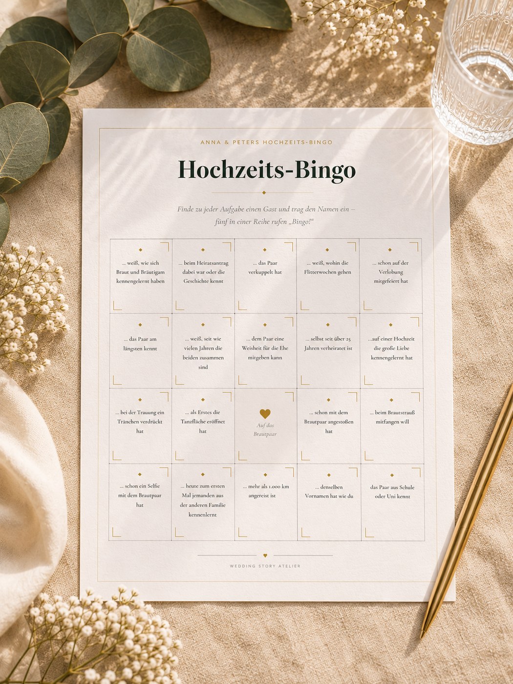 Hochzeits-Bingo